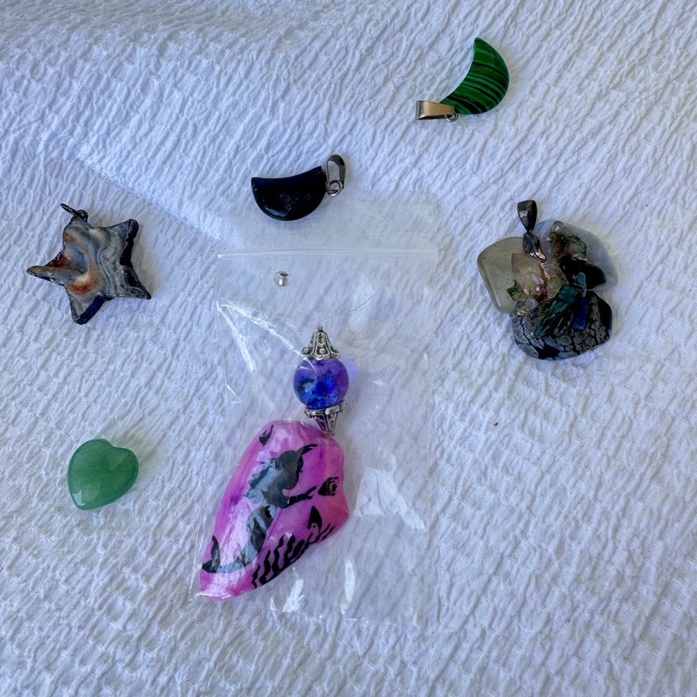Assorted Stone and Glass Pendants